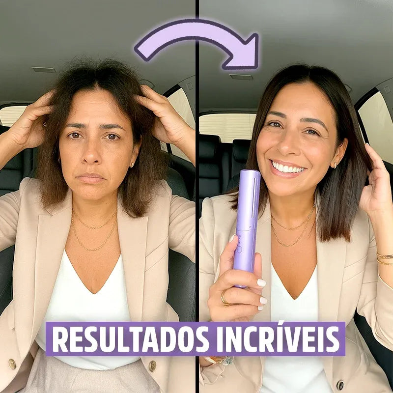 Pente Alisador de Cabelo 5 em 1 Sem Fio InfinityGlow