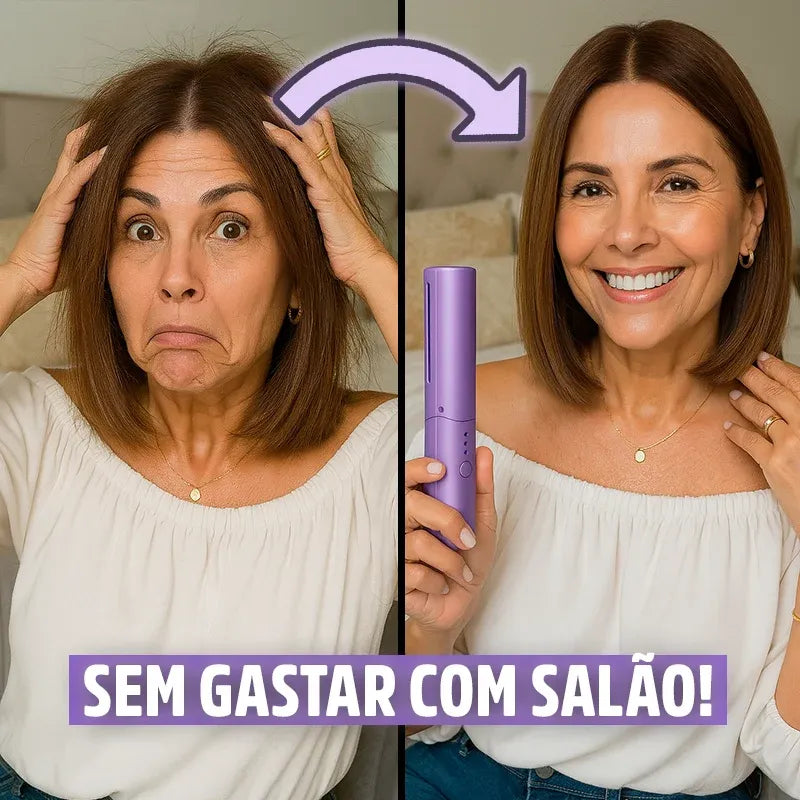 Pente Alisador de Cabelo 5 em 1 Sem Fio InfinityGlow