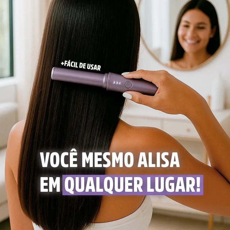 Pente Alisador de Cabelo 5 em 1 Sem Fio InfinityGlow