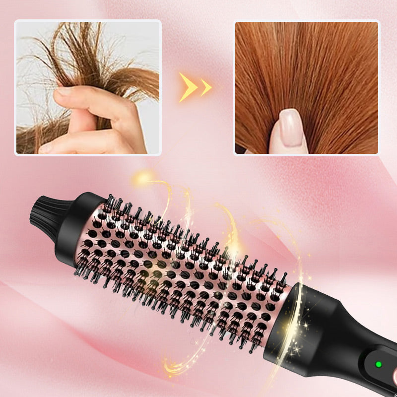 Escova profissional 3 em 1 para alisar e encaracolar
